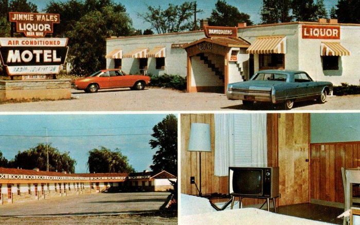 Jimmie Wales Bar & Motel - Old Postcard View